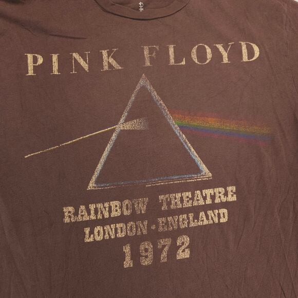 Pink Floyd The Dark Side of the Moon Band Graphic Shirt Adult Mens Size L Brown - Picture 4 of 9